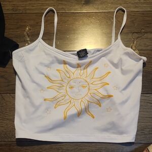 Forever 21 Yellow Sun Graphic Camisole